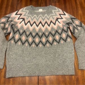 A New Day ski sweater. Size xs gray and pink.